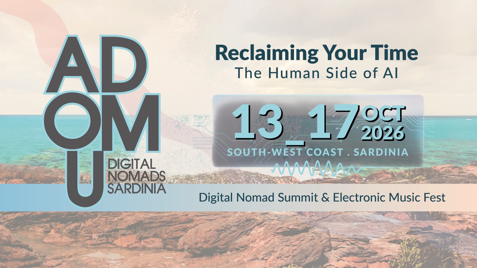 ADOMU 2026 — Digital Nomad Summit & Electronic Music Fest — Sant'Antioco SU