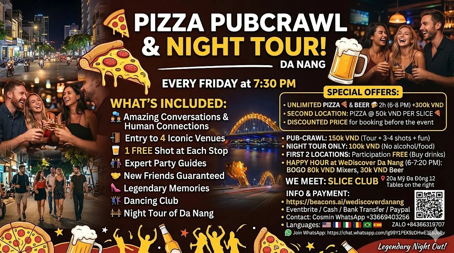 Pizza Pubcrawl — Mỹ Đa Đông