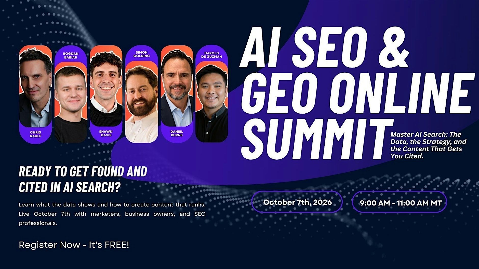 AI SEO & GEO Online Summit — Online